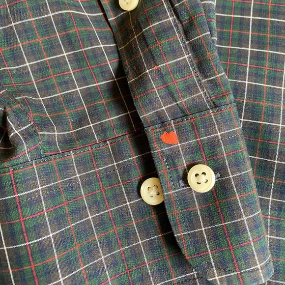 Lauren Ralph Lauren Classic Fit Button Down Shirt Men's Sz 17.5 34/35 Green Blue - Picture 15 of 15